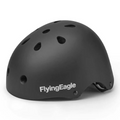 Capacete KonRoller FlyingEagle Urban preto fosco com design clássico para patinação, skate e ciclismo.