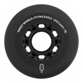 Roda de patins KonRoller FlyingEagle Crocanti preta com perfil bullet e acabamento fosco em poliuretano premium