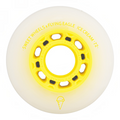 Roda de patins KonRoller FlyingEagle Ice Cream amarela em poliuretano com perfil bullet para patinação urbana