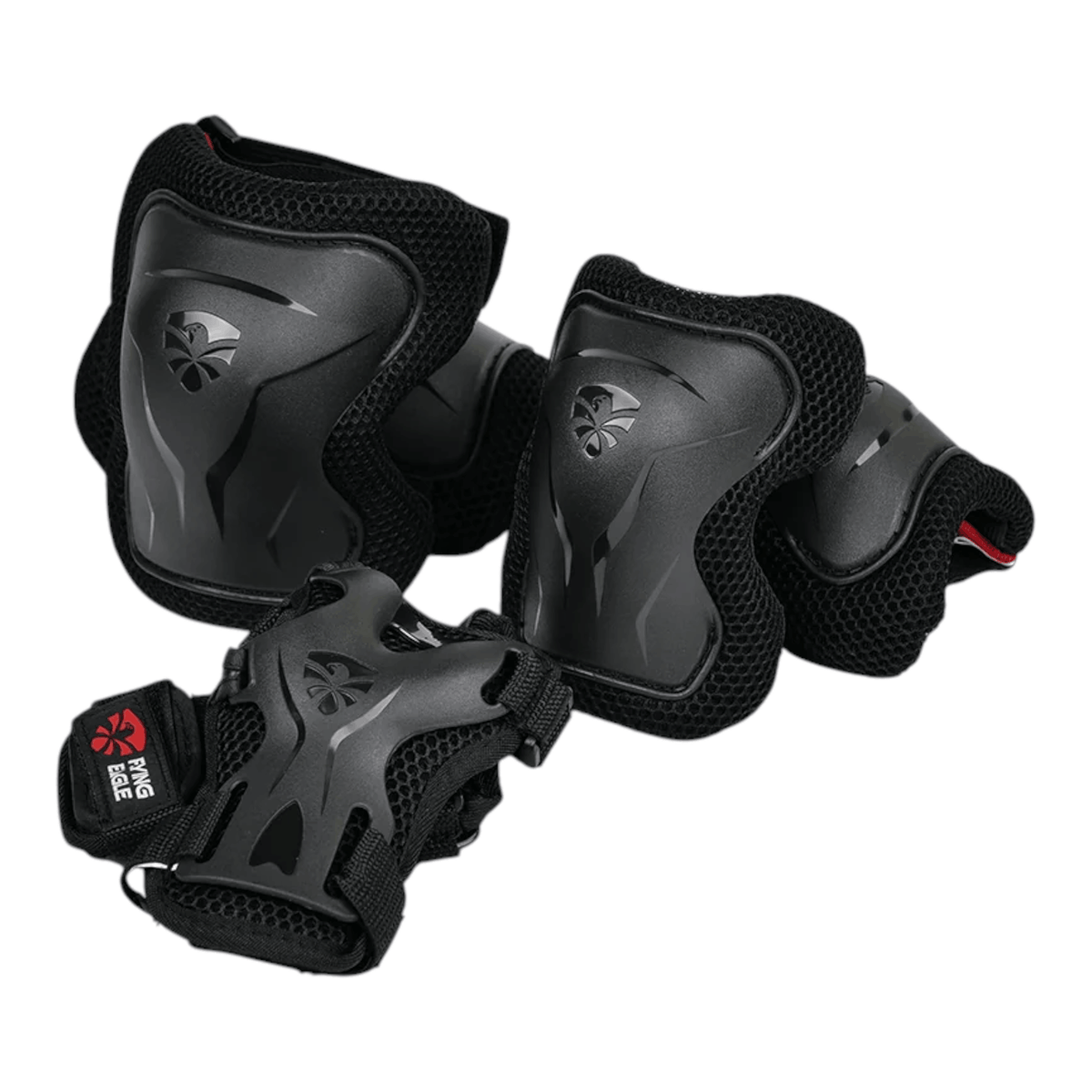 Pré-Venda Kit de Proteção FlyingEagle V7 6 Peças - Preto