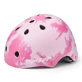 Capacete KonRoller FlyingEagle Urban rosa nuvem com estampa marmorizada para patinação, skate e ciclismo.