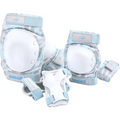 Kit de proteção FlyingEagle Cobet 2026 azul com munhequeiras, cotoveleiras e joelheiras
