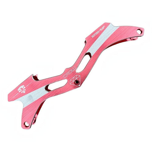 Base de patins KonRoller FlyingEagle Crow 3x110mm em alumínio rosé, design leve e resistente para triskate.