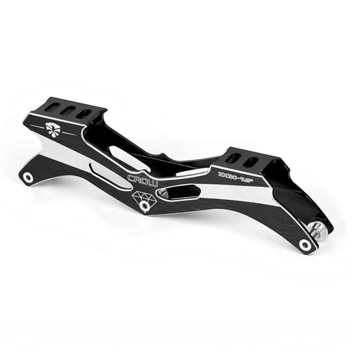 Base de patins KonRoller FlyingEagle Crow 3x110mm preta em alumínio série 7000 para alta performance urbana