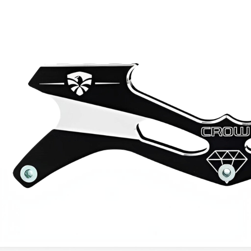 Base de patins KonRoller FlyingEagle Crow 3x110mm preta em alumínio série 7000 com design de alta performance