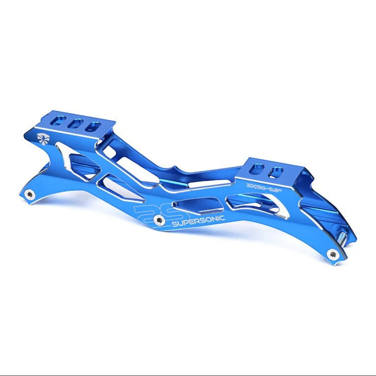Base de patins KonRoller FlyingEagle Supersonic azul em alumínio CNC para 3 rodas de 110mm