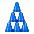 Pack com 10 cones de slalom azuis KonRoller FlyingEagle empilháveis para treino de patinação freestyle