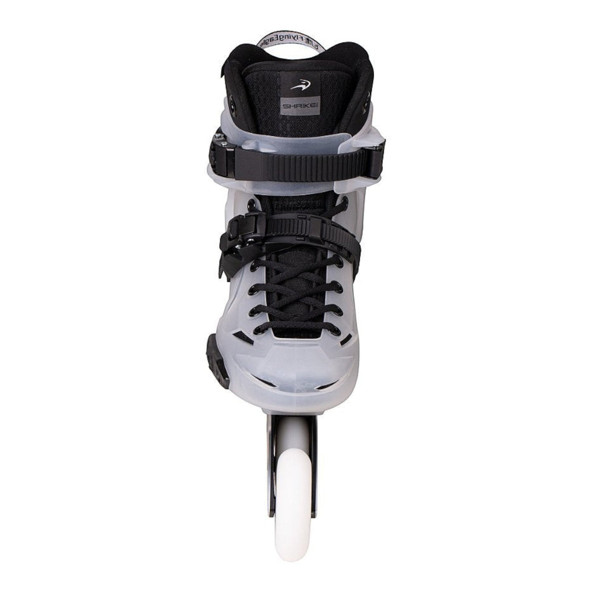 Patins KonRoller FlyingEagle Shrike Pro X5 Black Cloud com bota rígida semitransparente e sistema de ajuste versátil