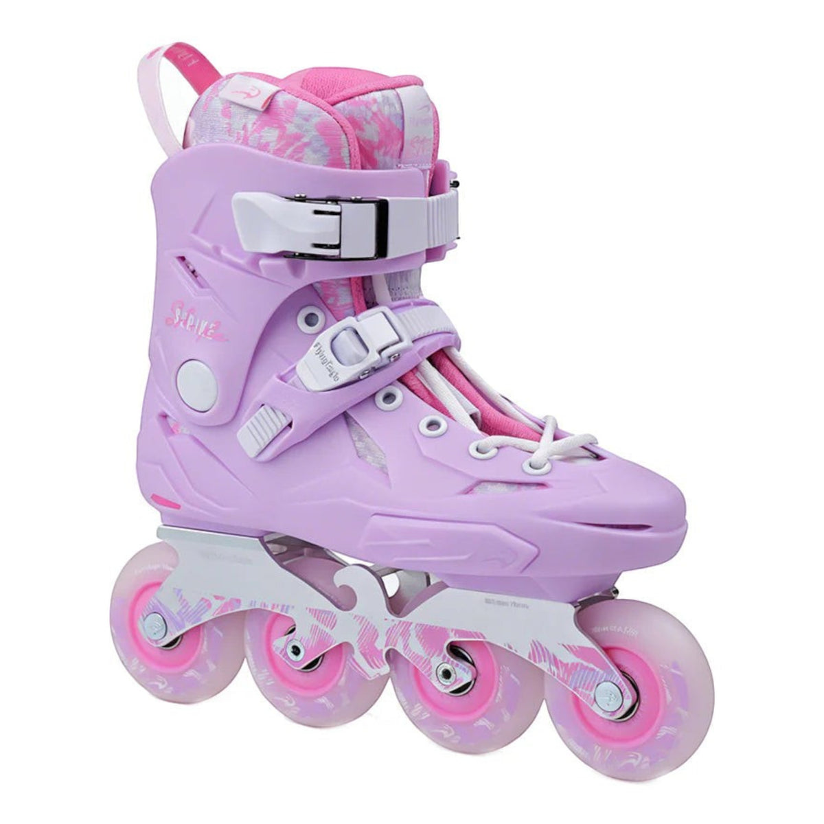 Patins inline KonRoller FlyingEagle X3 Shrike na cor mauve com base de alumínio, rodas de alta performance e bota rígida