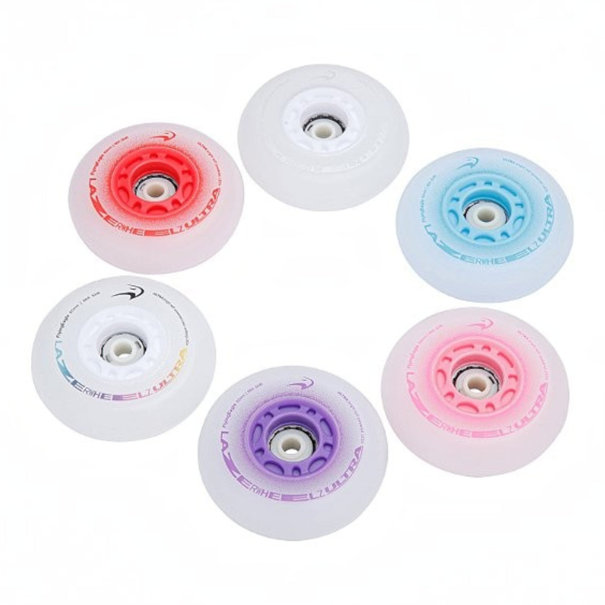 Kit de rodas KonRoller FlyingEagle LazerWheelz 88A de poliuretano com LED roxo para patins urban e freeskate