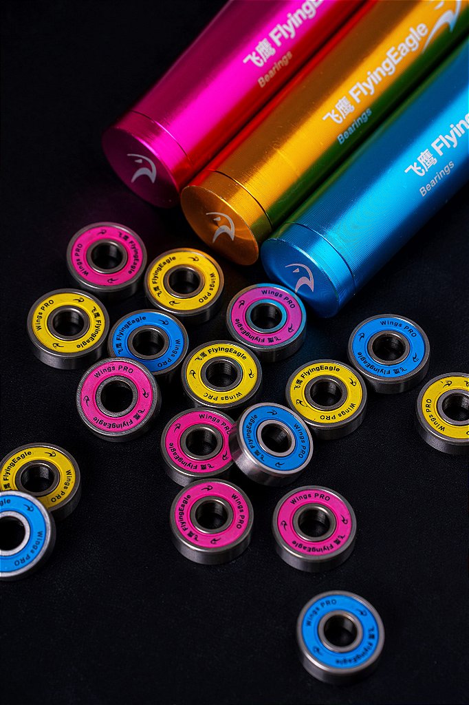 Rolamentos FlyingEagle Wings Pro Amarelo - ABEC 9 Pack 12/16/20 Unid