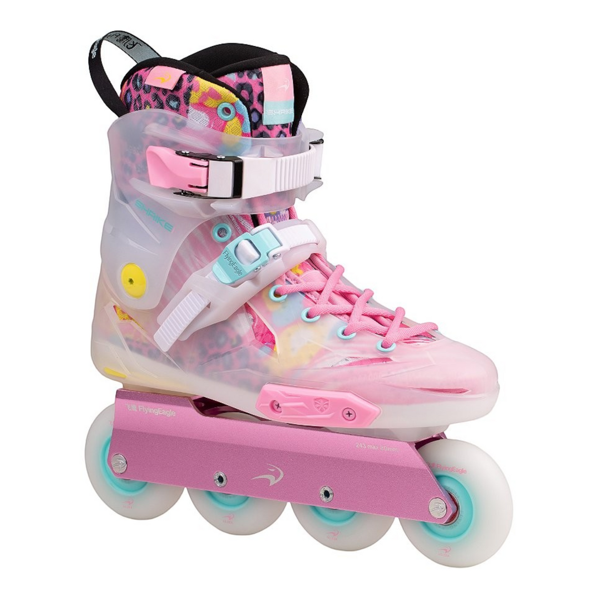 Patins KonRoller FlyingEagle Shrike Pro X5 Funky Rosa, vista lateral